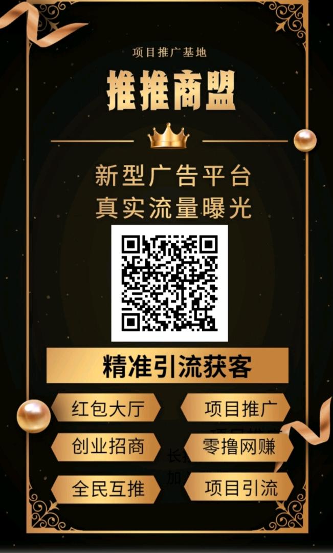 首码推推商盟，免费推项目速来，千万流量打造万人团队不是梦